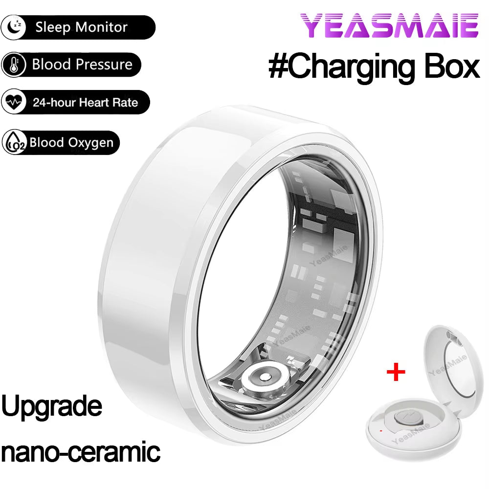 NEW Smart Ring Military Grade Titanium Steel Smart Rings for Women Men Health Monitoring IP68 & 3ATM Waterproof Multi-Sport Mode