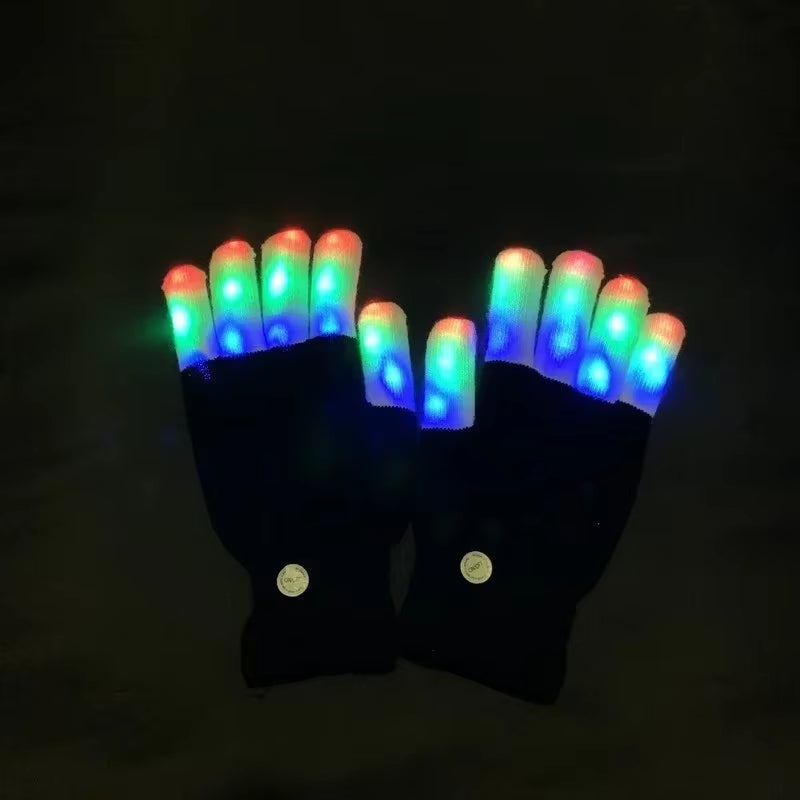 LED Glow Glove Rave Light Neon Party Flashing Gloves Glow Finger Tip Lighting Bright Supplies for Children Novelty Party Toys