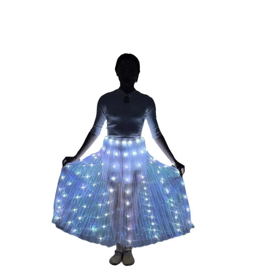 New Belly Dance LED Dance Skirt Performance Props White Light Luminous Performance Dancewear Dance Stage Costumes Accessories