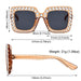 Crystal Oversized Sunglasses for Women Rhinestone Square Diamond Sun Glasses Retro Big Frame Sparkling Glasses