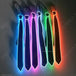 Men Glowing Tie Wire Neon LED Luminous Tie Glasses Cosplay Party Haloween Christmas Luminous Light up DJ Bar Club Stage Prop