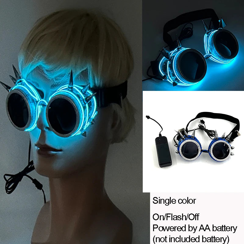 Cool Luminous Colorful LED Light up Glasses Glowing Neon Light Flashing Party Glasses for Nightclub DJ Dance Party Decor