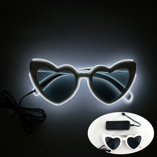 Luminous Fluorescent Glasses LED Glowing Party Supplies Steampunk Glasses with Lights Flashing Neon Goggles Glasses Club Props