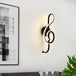 Creative LED Musical Note Design Wall-Mounted Lamp Modern LED Musical Note Bedside Spiral Night Light Indoor