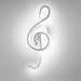 Creative LED Musical Note Design Wall-Mounted Lamp Modern LED Musical Note Bedside Spiral Night Light Indoor