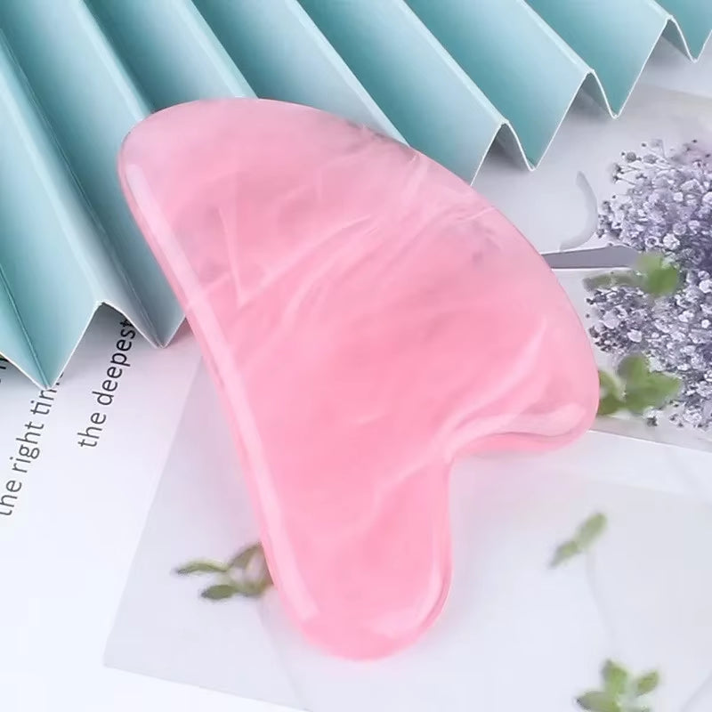 Natural Resin Gua Sha Scraper Facial Massager Tool Quartz Guasha Massage Board 