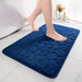 3D Non Slip Bathroom Mat Bath Mats Absorbent Doormat Carpet Cobblestone Embossed Door Floor Mats Machine Washable Quick Drying