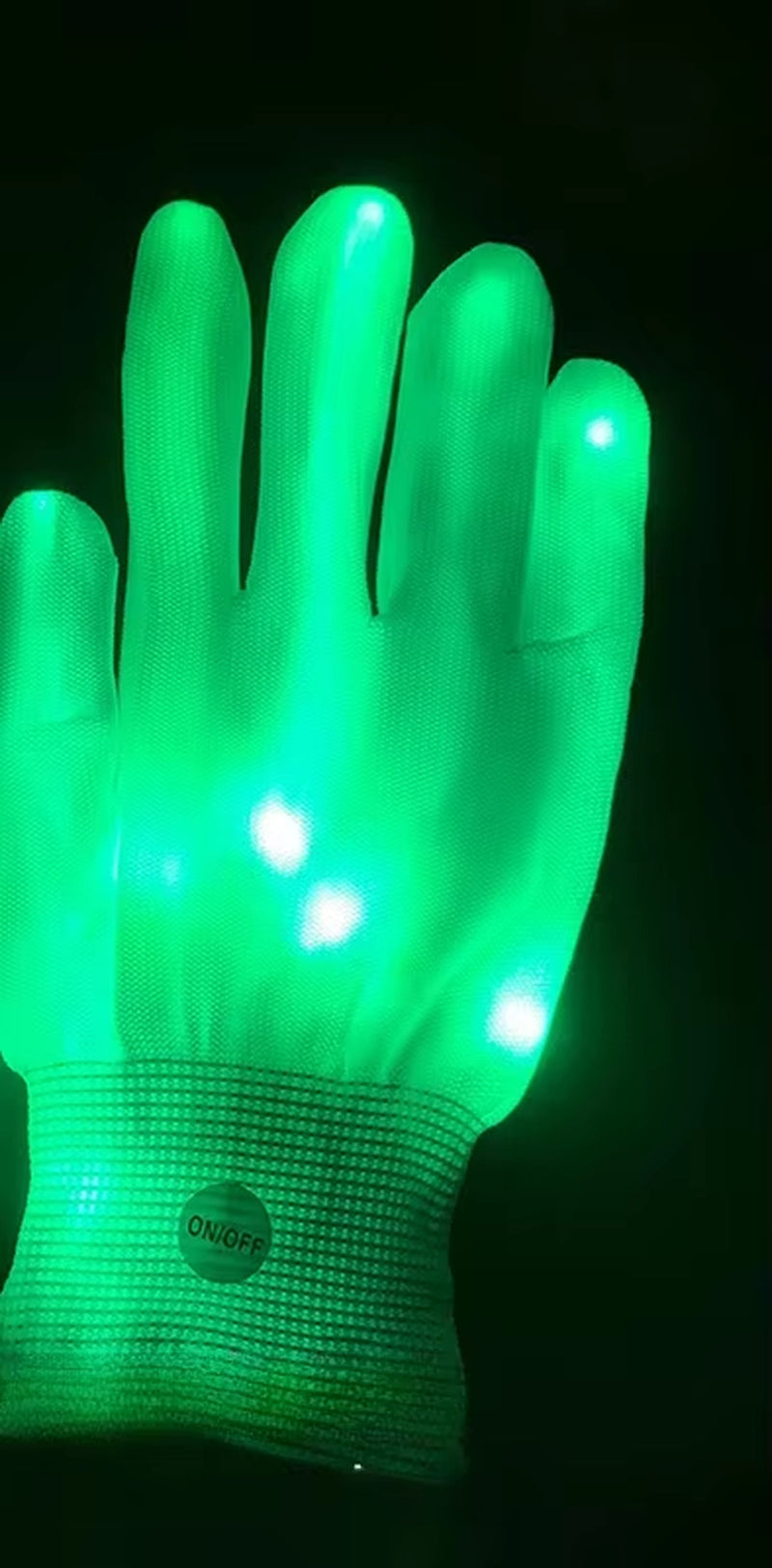 Rainbow Sparkling Gloves Rainbow Luminous Gloves LED Gloves Fluorescent Dance Performance Props Easter Party Gathering Gift