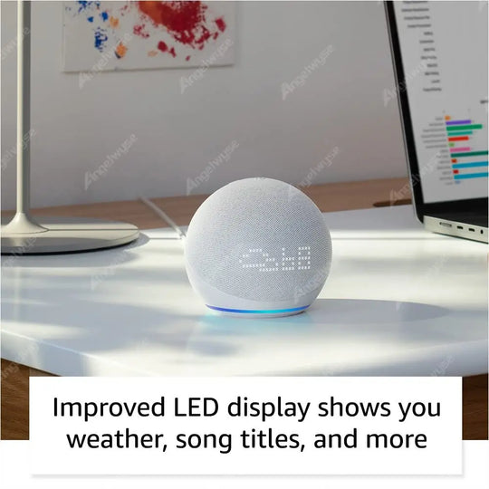 Original Alexa Echo Dot 5Th Generation Smart Mini Wifi Home BT Alexa Speaker Horn with Sound Control Voice Assistant and Clock