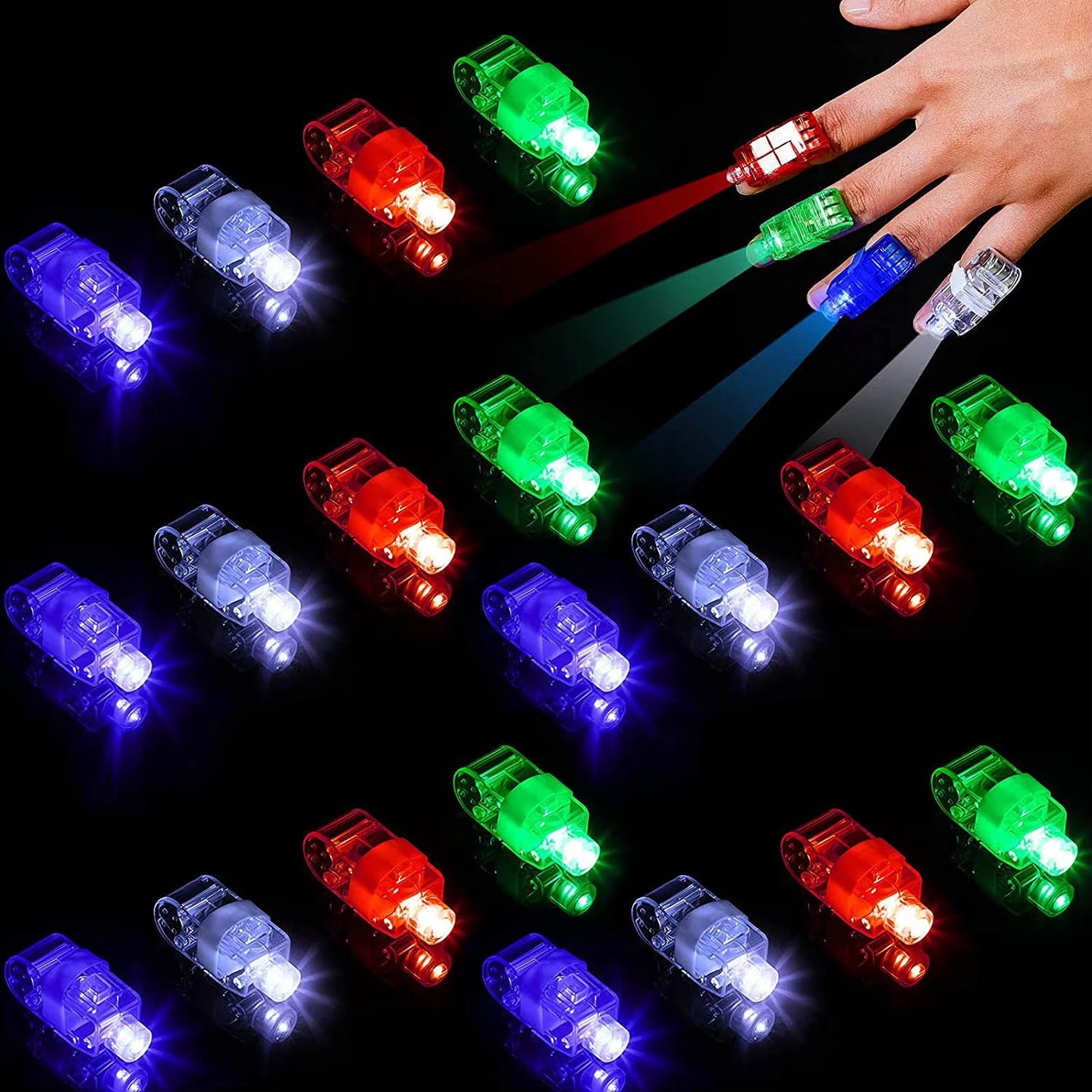 50/100 Pcs LED Finger Lights Glowing Glove Light Halloween Christmas Wedding Celebration Festival Party Decor Christmas Lights