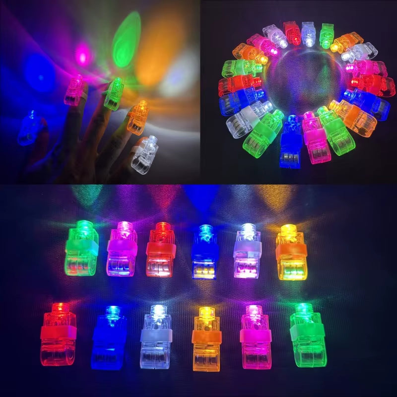 50/100 Pcs LED Finger Lights Glowing Glove Light Halloween Christmas Wedding Celebration Festival Party Decor Christmas Lights