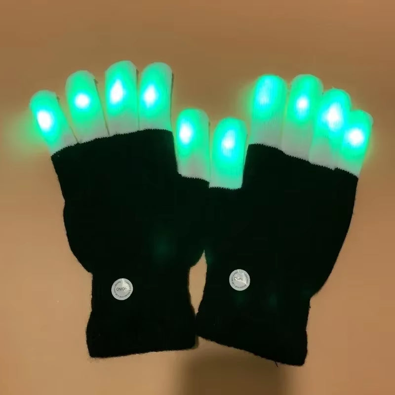 LED Glow Glove Rave Light Neon Party Flashing Gloves Glow Finger Tip Lighting Bright Supplies for Children Novelty Party Toys