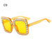 Crystal Oversized Sunglasses for Women Rhinestone Square Diamond Sun Glasses Retro Big Frame Sparkling Glasses