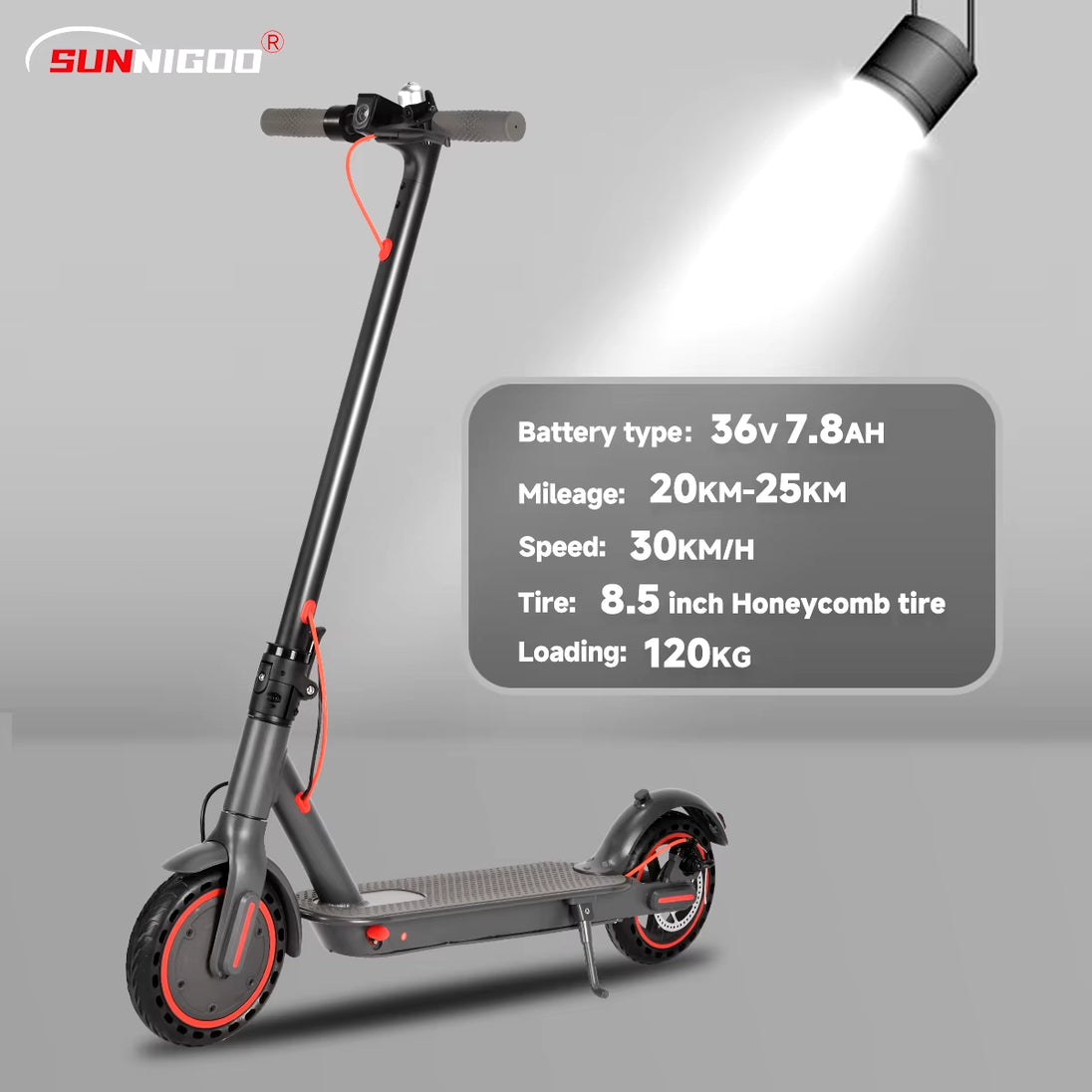 N7PRO Electric Scooter Adults 36V 10.4Ah Escooter Long Range 19 Miles Lightweight Kick Scooter US Stock Black with Gift