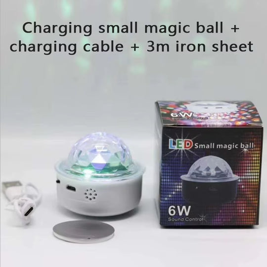 3 Watt Mini LED Effect Stage Light Interior Ambient Light Decoration Rechargeable Laser Disco Ball with Voice Control Function