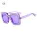 Crystal Oversized Sunglasses for Women Rhinestone Square Diamond Sun Glasses Retro Big Frame Sparkling Glasses