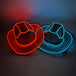 Wireless Disco Luminous Led Bride Cowgirl Hat Glowing Light Bar Cap Bachelorette Party Supplies Flashing Neon Western Cowboy Hat