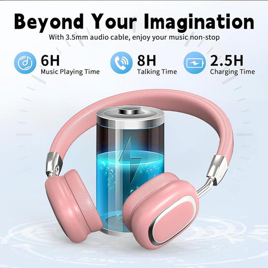 Wireless Headphones with Built-In Microphone Electronic Audio Earbuds Wireless Noise Cancellation Headphones for Fall,Foldable Gaming Headset for Phones Computers, MP3, Fun Christmas Gift,Wireless Earbuds