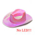 Wireless Disco Luminous Led Bride Cowgirl Hat Glowing Light Bar Cap Bachelorette Party Supplies Flashing Neon Western Cowboy Hat