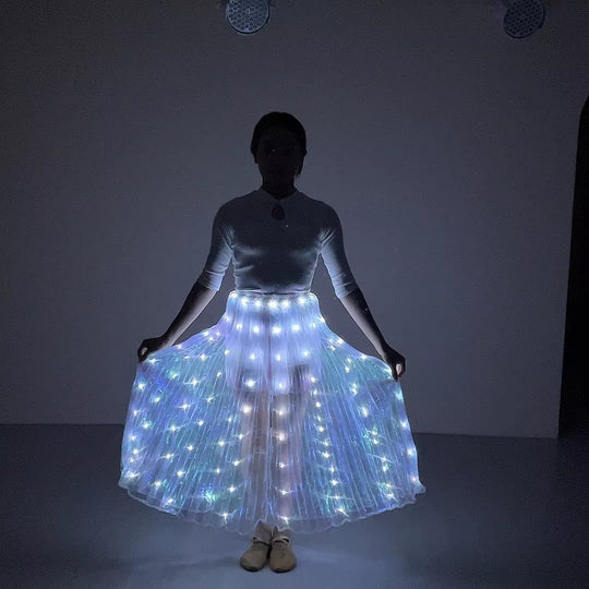 New Belly Dance LED Dance Skirt Performance Props White Light Luminous Performance Dancewear Dance Stage Costumes Accessories