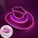 Wireless Disco Luminous Led Bride Cowgirl Hat Glowing Light Bar Cap Bachelorette Party Supplies Flashing Neon Western Cowboy Hat