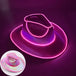 Wireless Disco Luminous Led Bride Cowgirl Hat Glowing Light Bar Cap Bachelorette Party Supplies Flashing Neon Western Cowboy Hat