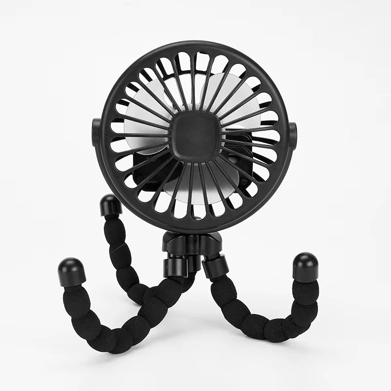 Multi Functional Handheld Mini Octopus Fan Portable USB Charging Home Outdoor Stroller with Night Light Function Small Fan