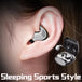 SK Ultra-Thin Sleep Headphones 5.3 Wireless Bluetooth Headset Invisible Earbuds Hidden in Ear Button Sports Earphones Waterproof