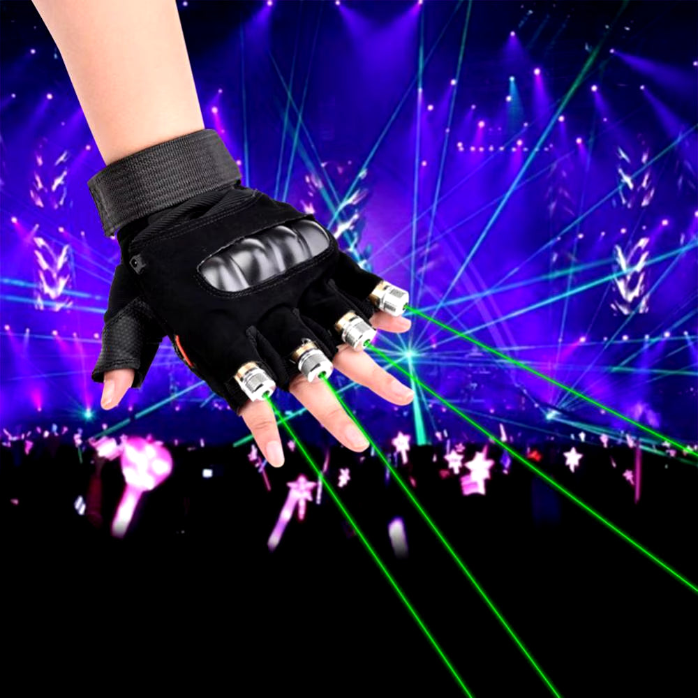 1Pc Left/Right Red/Green Lasering Light Glove Dancing Stage Show DJ Club Prop