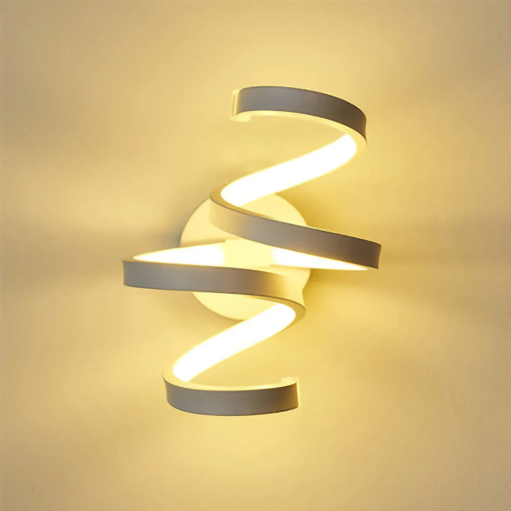 Creative LED Musical Note Design Wall-Mounted Lamp Modern LED Musical Note Bedside Spiral Night Light Indoor