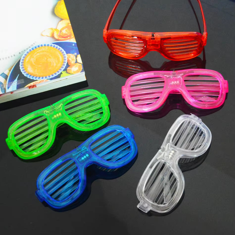 5/25 Pcs Light up LED Glasses Bulk 5 Colors Glow Glasses Glow in the Dark Party Supplies Neon Party Favors for Kids Adults