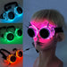 Luminous Fluorescent Glasses LED Glowing Party Supplies Steampunk Glasses with Lights Flashing Neon Goggles Glasses Club Props