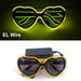 Luminous Fluorescent Glasses LED Glowing Party Supplies Steampunk Glasses with Lights Flashing Neon Goggles Glasses Club Props