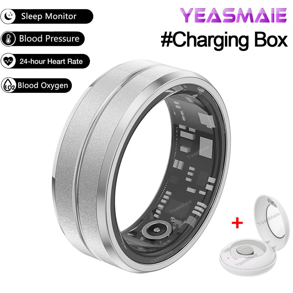 NEW Smart Ring Military Grade Titanium Steel Smart Rings for Women Men Health Monitoring IP68 & 3ATM Waterproof Multi-Sport Mode