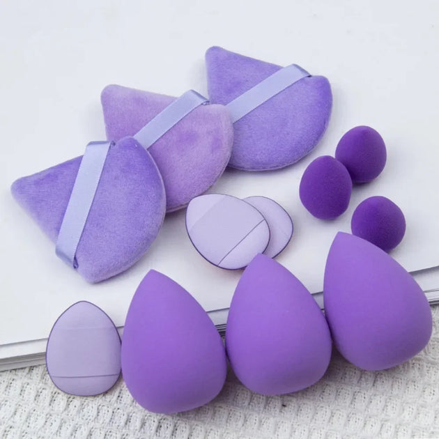 12Pcs Makeup Sponge Blender Beauty Egg Soft Cosmetic Puff Foundation Sponges 