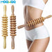 9 Rollers Wooden Massager Handheld Roller Stick Trigger Point Manual Massage Tools for Anti-Cellulite, Body Muscle Pain Relief