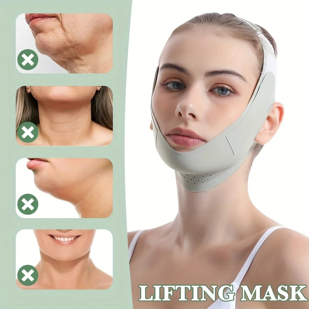 Reusable Face Slimming Bandage V Line Face Shaper Women Chin Cheek Lift up Belt Facial Massage Strap Face Skin Care Beauty Tools