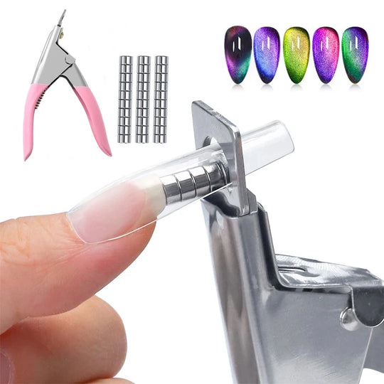 Mini Magnet for Acrylic Nails Manicure Tips False Nail Cutters Cut Same Length Nail Tool Nail Clipper Manicure Supplies