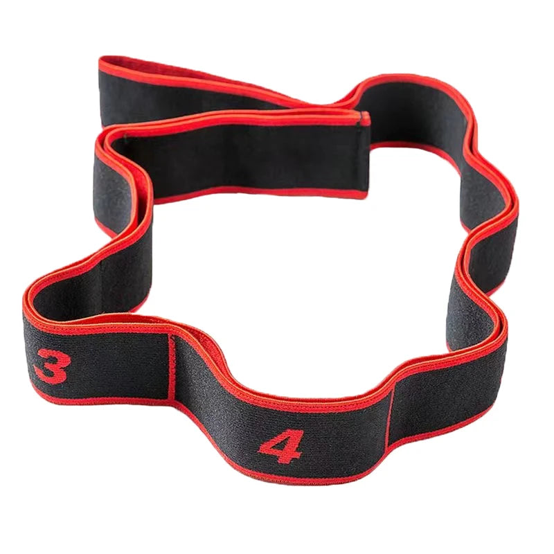 8 Section Style Dance Yoga Stretching Belt Yoga Pilates Fitness Tension Belt Digital Stretching Elasticity