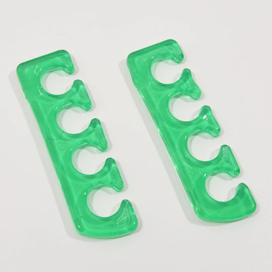 2Pcs (1Pair)Soft Silicone Finger Toe Separator Soft-Silicon 5 Colors Flexible Finger Toe Spacers for Nail Polish Pedicure Tools