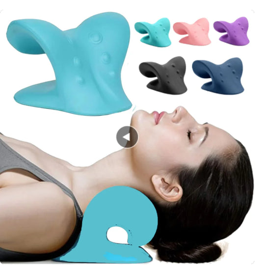 Ergonomic Neck Traction Pillow Pain Relief Neck and Shoulder Relaxer Chiropractic Pillow 