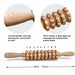 9 Rollers Wooden Massager Handheld Roller Stick Trigger Point Manual Massage Tools for Anti-Cellulite, Body Muscle Pain Relief