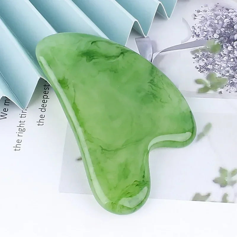 Natural Resin Gua Sha Scraper Facial Massager Tool Quartz Guasha Massage Board 