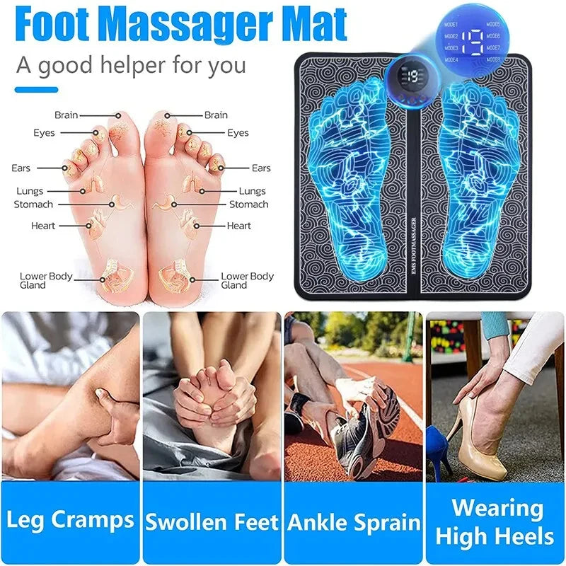 EMS Foot Massager Foldable Intelligent Massage