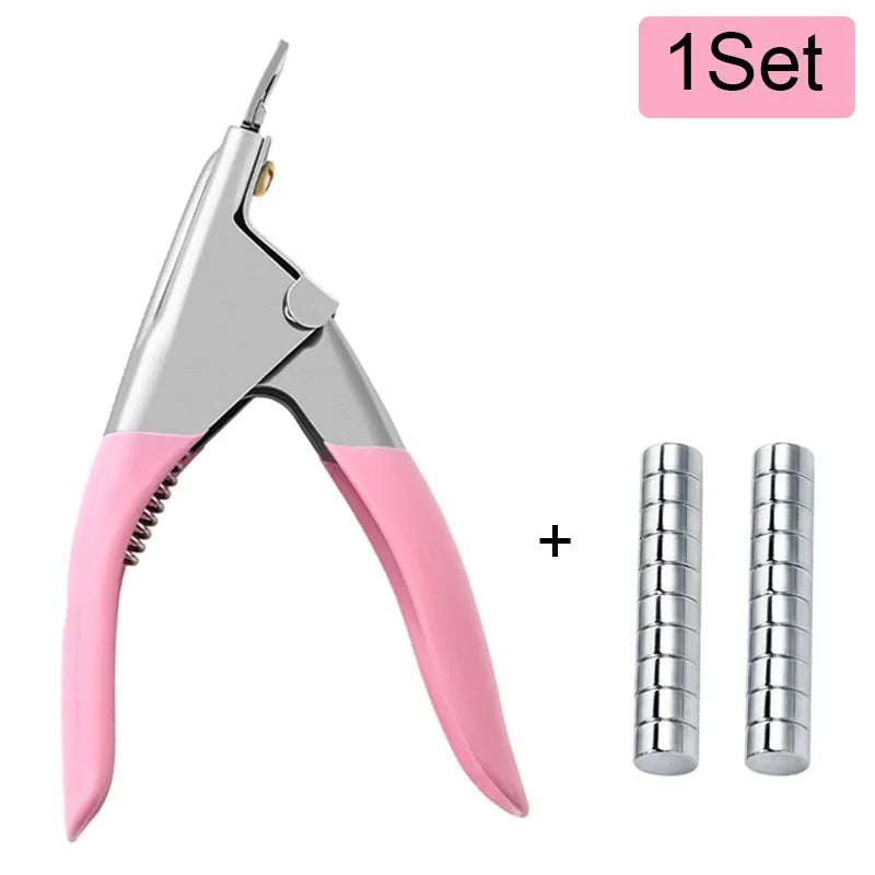 Mini Magnet for Acrylic Nails Manicure Tips False Nail Cutters Cut Same Length Nail Tool Nail Clipper Manicure Supplies