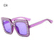 Crystal Oversized Sunglasses for Women Rhinestone Square Diamond Sun Glasses Retro Big Frame Sparkling Glasses