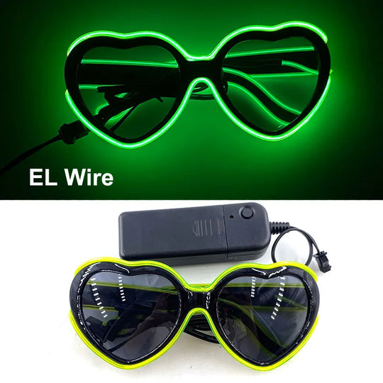 Luminous Fluorescent Glasses LED Glowing Party Supplies Steampunk Glasses with Lights Flashing Neon Goggles Glasses Club Props