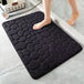 3D Non Slip Bathroom Mat Bath Mats Absorbent Doormat Carpet Cobblestone Embossed Door Floor Mats Machine Washable Quick Drying