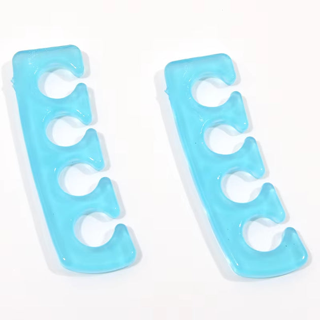 2Pcs (1Pair)Soft Silicone Finger Toe Separator Soft-Silicon 5 Colors Flexible Finger Toe Spacers for Nail Polish Pedicure Tools