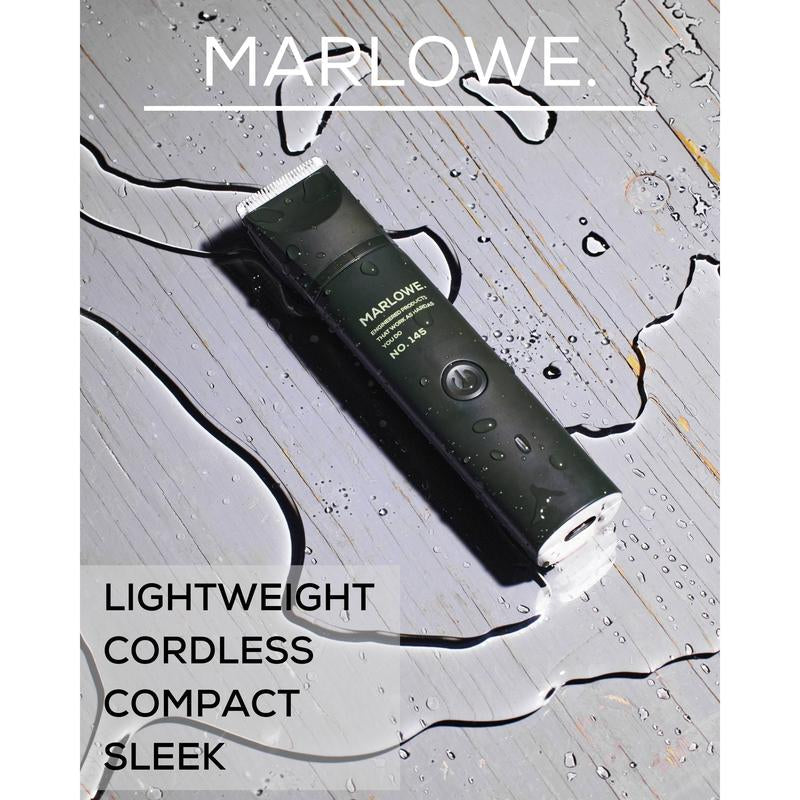 MARLOWE. - No. 145 Body Hair Trimmer for Men- Waterproof and Rechargeable Brush Adjustable Cordless Facial Lightweight Comfort Professional Hair Clipper